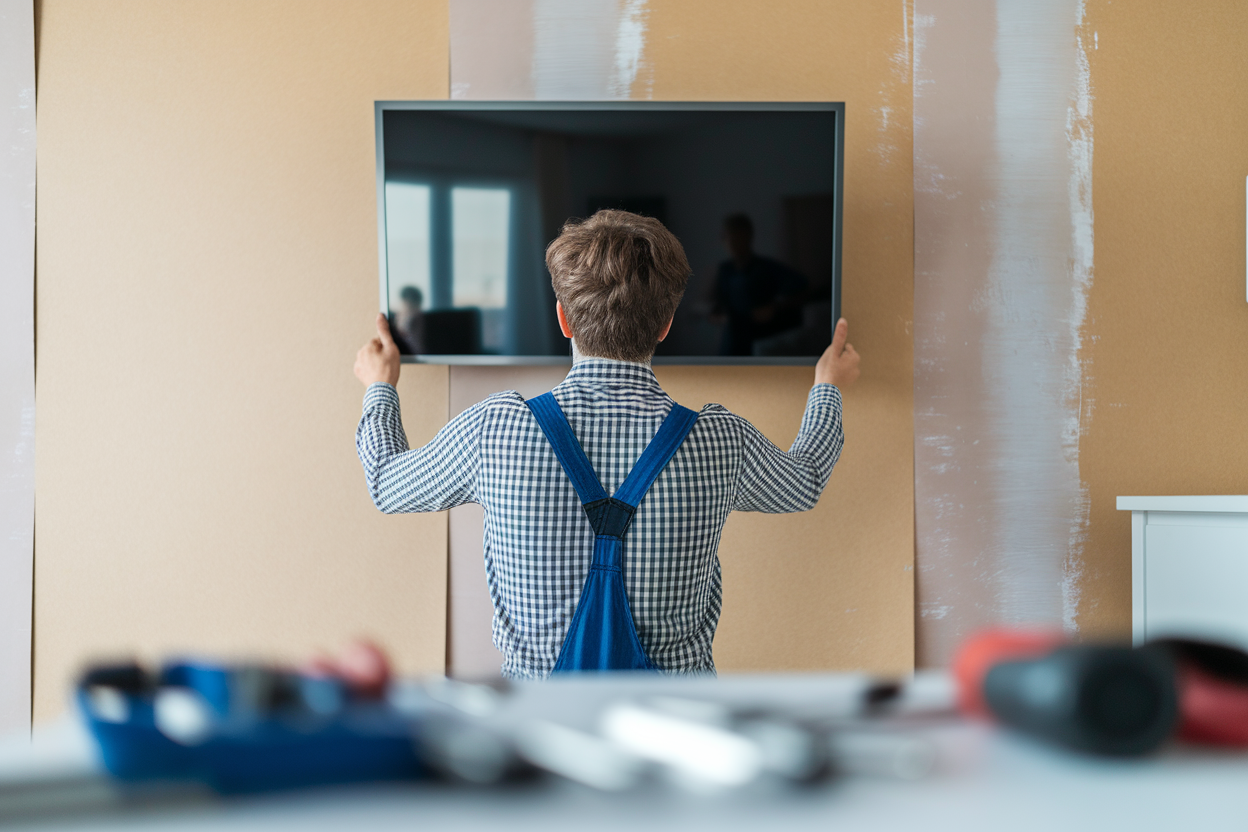 personne-dos-ecran-plat-mur